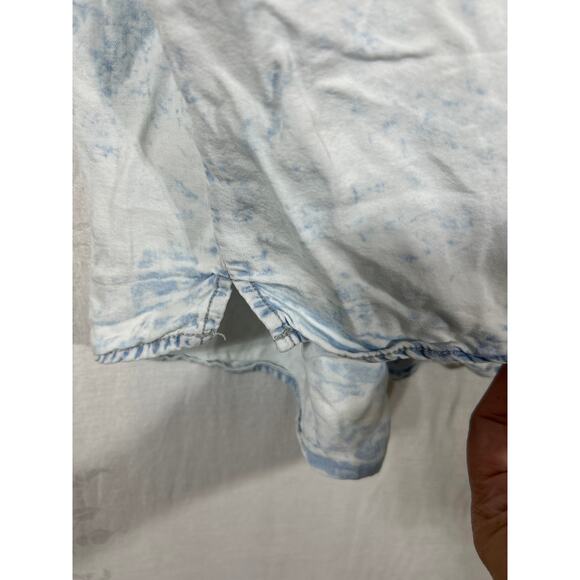 Thread + Supply Chambray Shirt Dress Large Light Blue Acid Washed Pockets Tunic - Picture 2 of 10